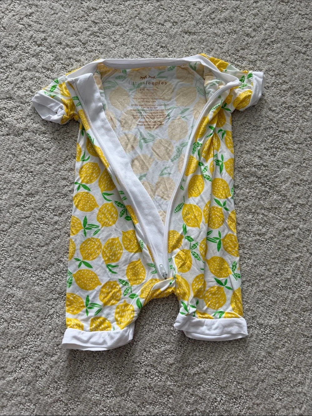 Little Sleepies Lemon Shorty Zippy
